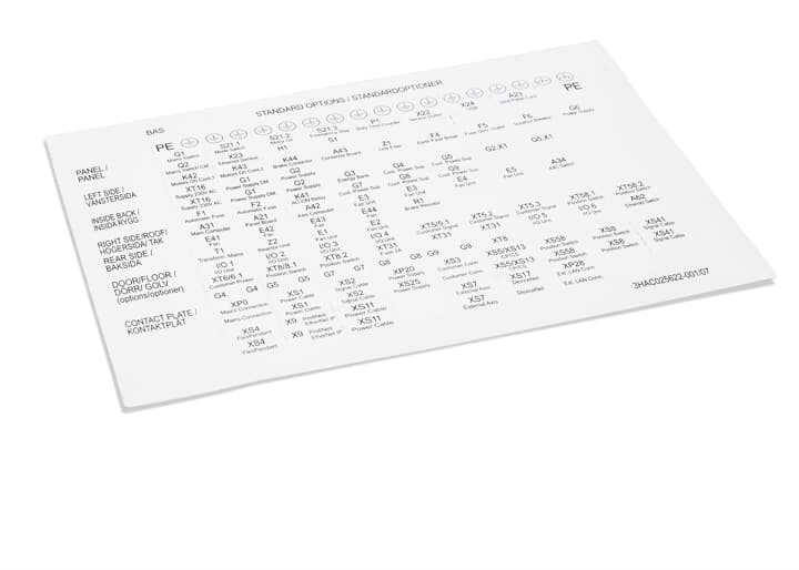 ABB機器人配件 ABB配件原廠型號 3HAC025622-001 Label Layout IRC5