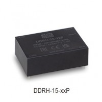 meanwell明緯 直流/直流 導軌式 15W高可靠150~1500Vdc超寬輸入DC-DC轉換器 DDRH-15-24P