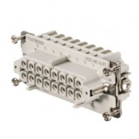 魏德米勒 固定回路插芯 HE 系列 - 16A、500V、6 - 48 針 訂貨號 1745780000 / 重載HDC HE 16 FT